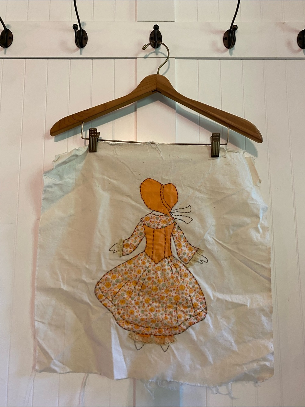 Large Vintage Handmade Quilt Block Square